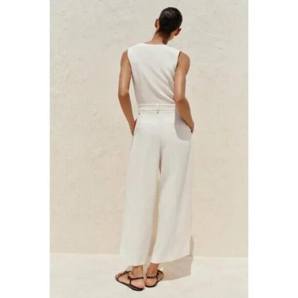 ZARA WIDE WAISTCOAT JUMPSUIT - Picture 7 of 10